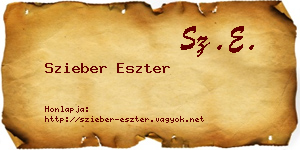 Szieber Eszter névjegykártya